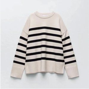 ZARA STRIPED KNIT SWEATER